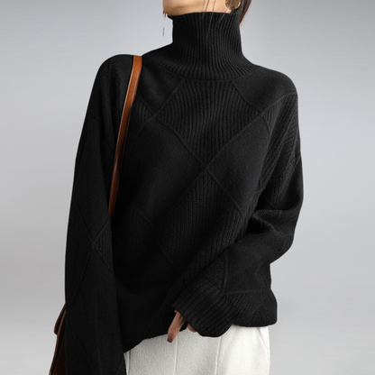 Laura | Damen Herbst Rollkragenpullover aus Strick
