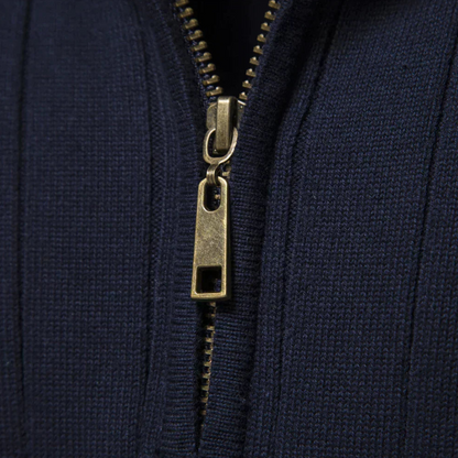 David | Herren Frühlings Rippstrick Half-Zip Pullover