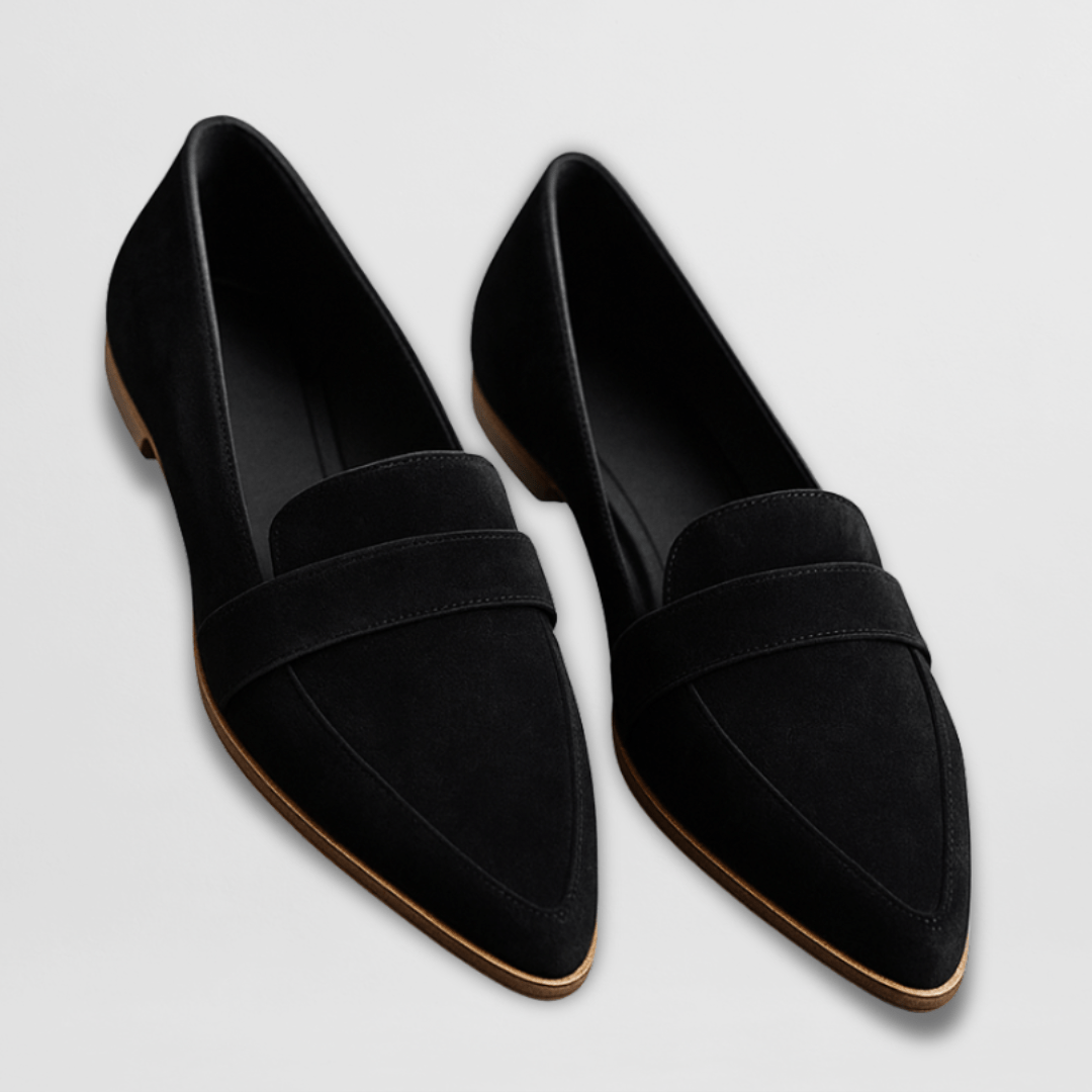 Jana | Damen Frühlings Loafers aus Wildleder mit spitzer Zehenpartie