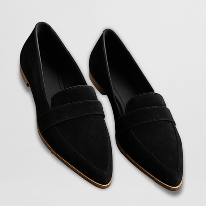 Jana | Damen Frühlings Loafers aus Wildleder mit spitzer Zehenpartie