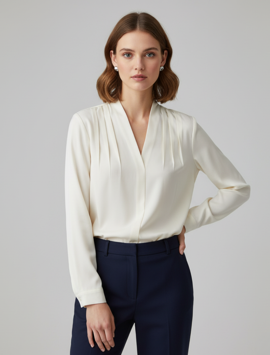 Gabriela | Damen Bluse mit Puffärmeln und Tailliertem Schnitt
