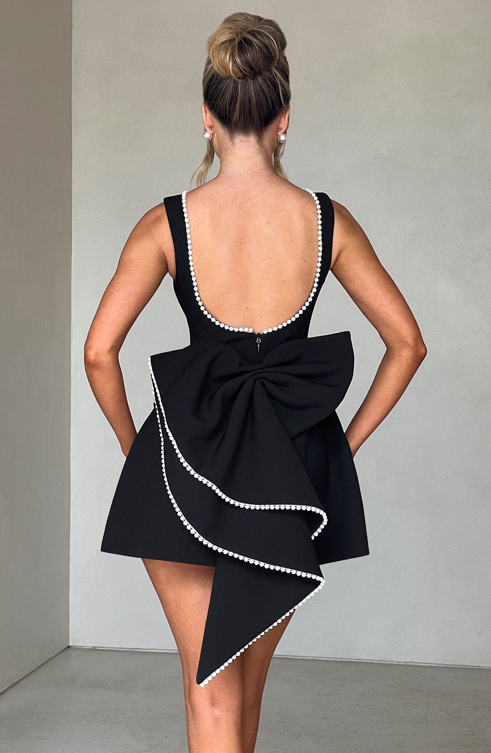 Isabella | Damen Strukturiertes Mini Kleid für Hochzeitsgäste