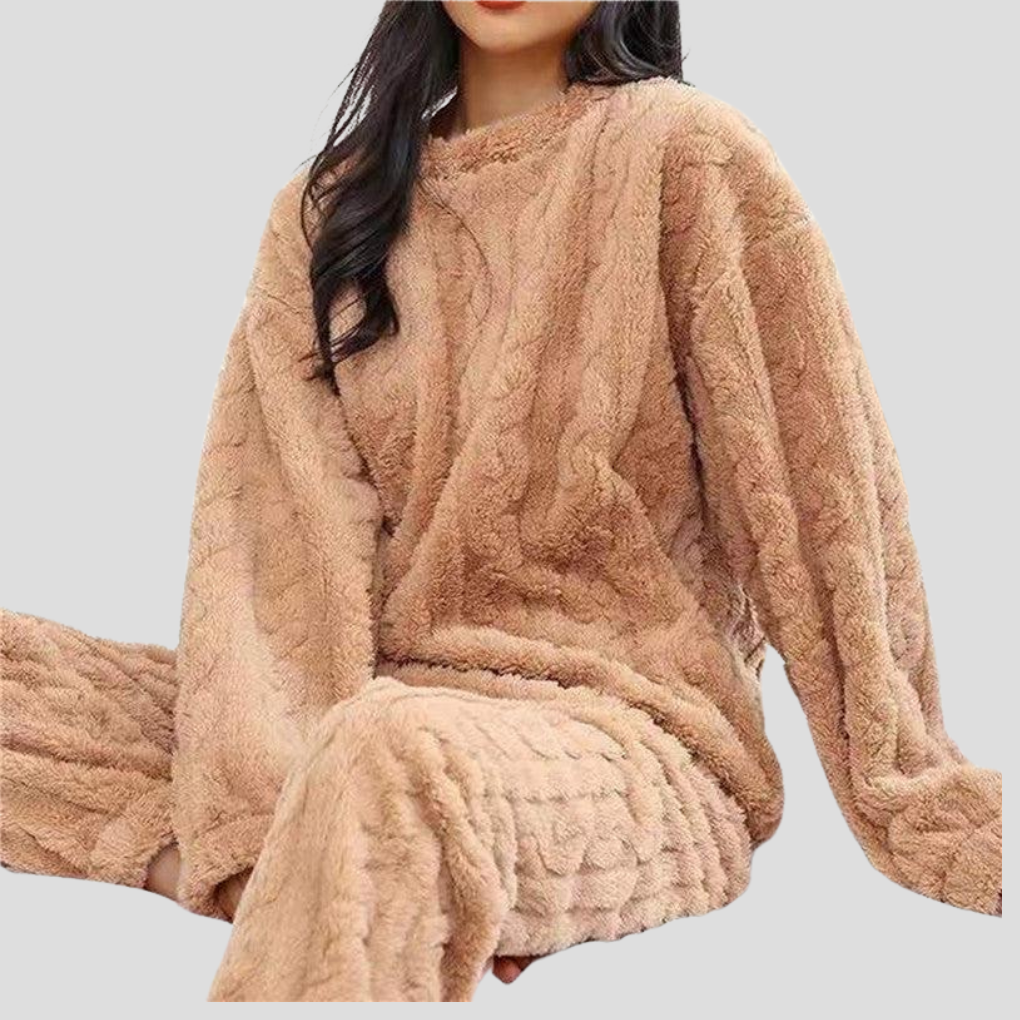 Emilia | Damen Warmes Winter-Pyjama-Lounge-Set