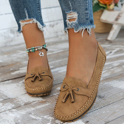 Daniela | Damen Weiche Loafer zum Gehen mit Schleifendetail