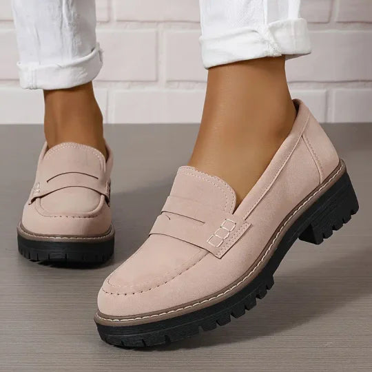 Carolin | Damen Lässige Loafer mit dicker Sohle