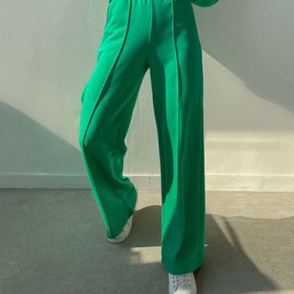 Anja | Damen Elegantes Zweiteiliges Lounge- und Hosen-Set