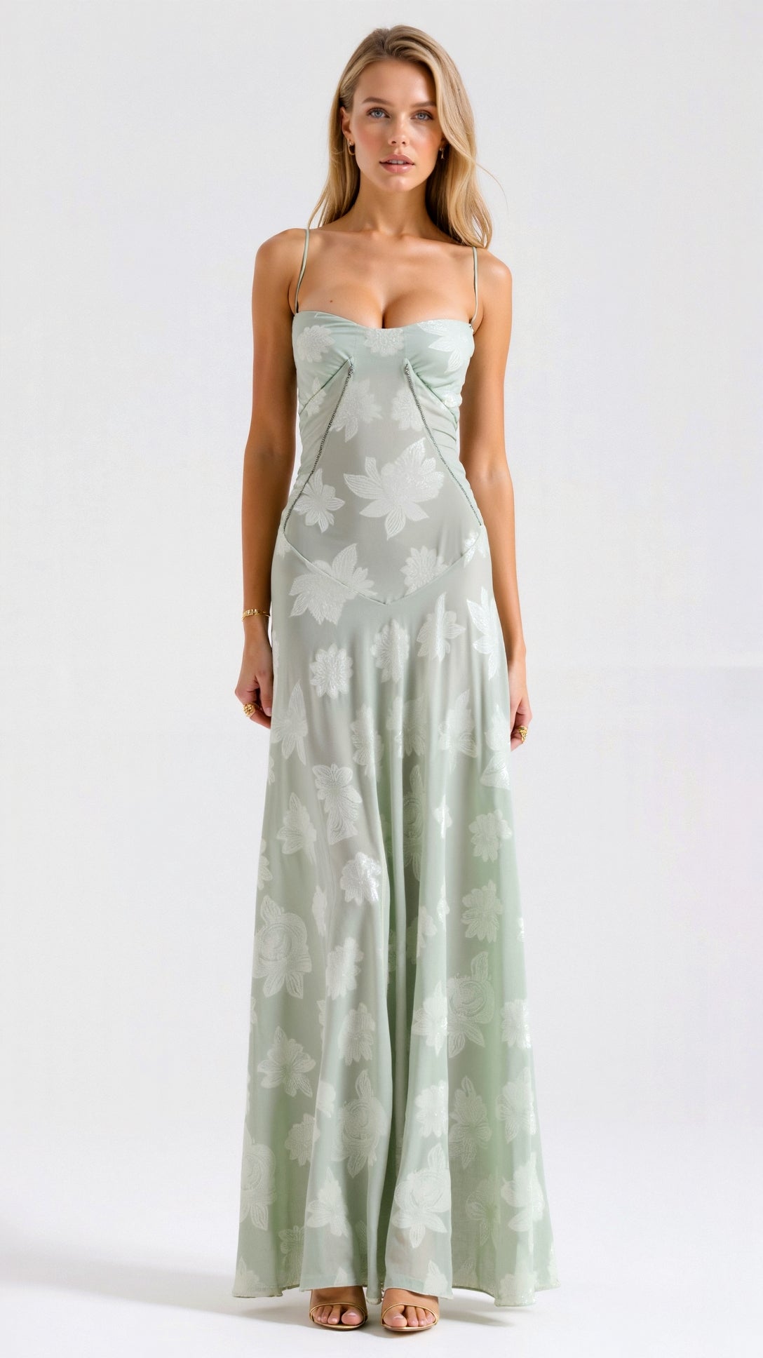 Hanna | Damen Slip Maxi Kleid für Hochzeitsgäste