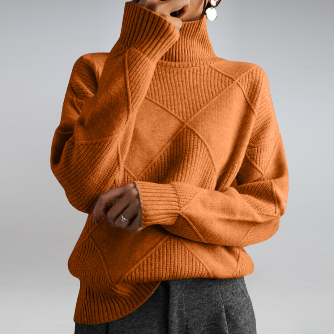 Laura | Damen Herbst Rollkragenpullover aus Strick