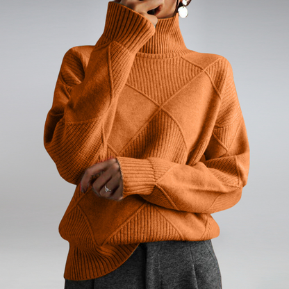 Laura | Damen Herbst Rollkragenpullover aus Strick