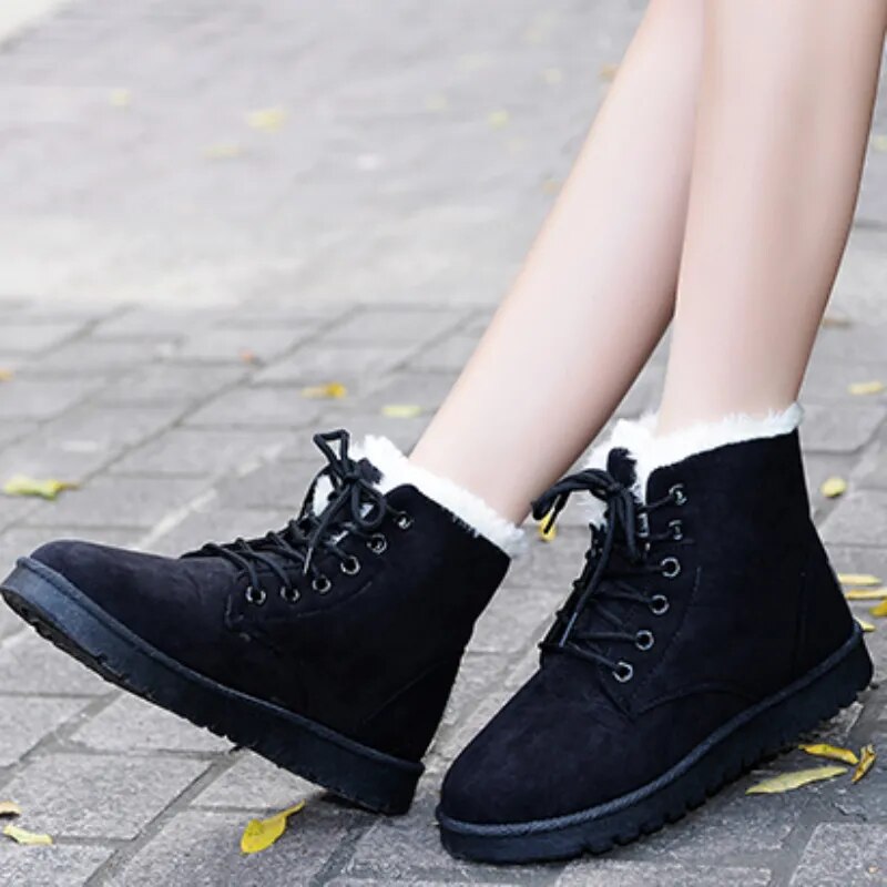 Katharina | Damen Gemütliche Winterstiefel mit Kunstfellfutter