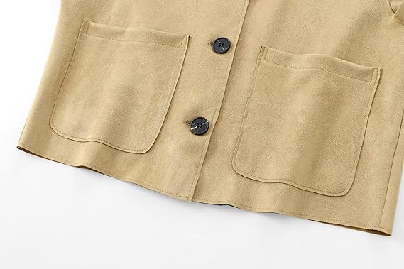 Jessica | Damen Schicke Jacke mit Rundhalsausschnitt und Knöpfen