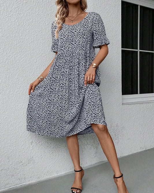Gabriela | Damen Sommer-Midikleid mit Relaxed Fit