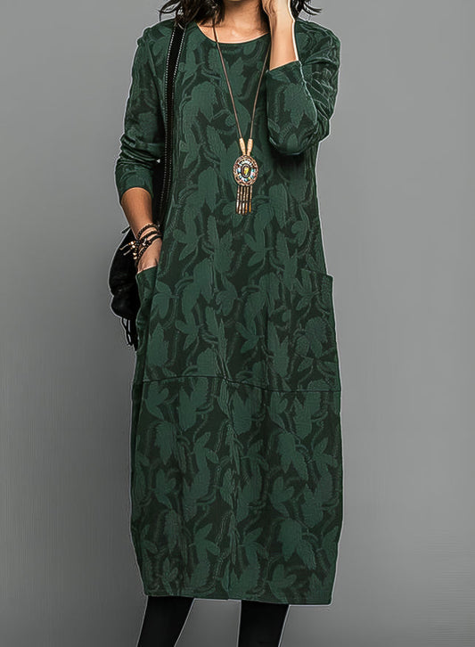 Lydia | Damen Bedrucktes Midi Kleid für Hochzeitsgäste