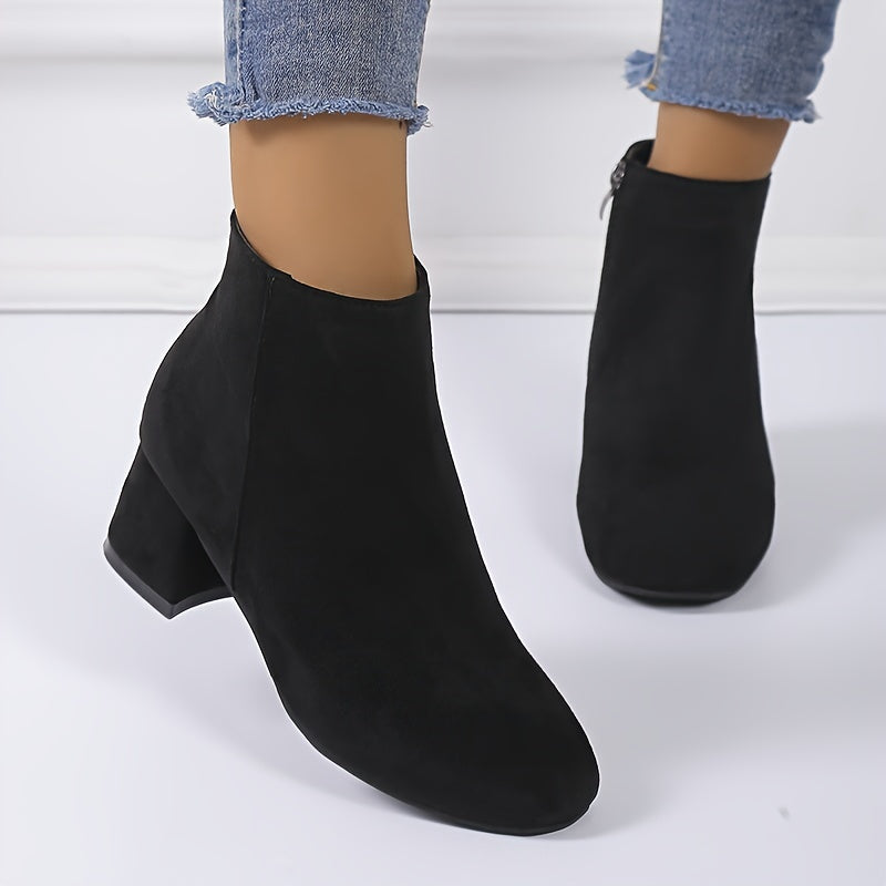 Elisa | Damen Klassische Knöchelstiefel mit Blockabsatz