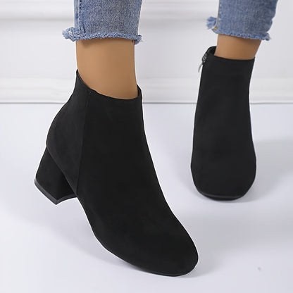 Elisa | Damen Klassische Knöchelstiefel mit Blockabsatz