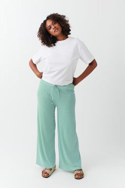 Katharina | Damen Frühlings-Gestreifte Relaxed-Hose