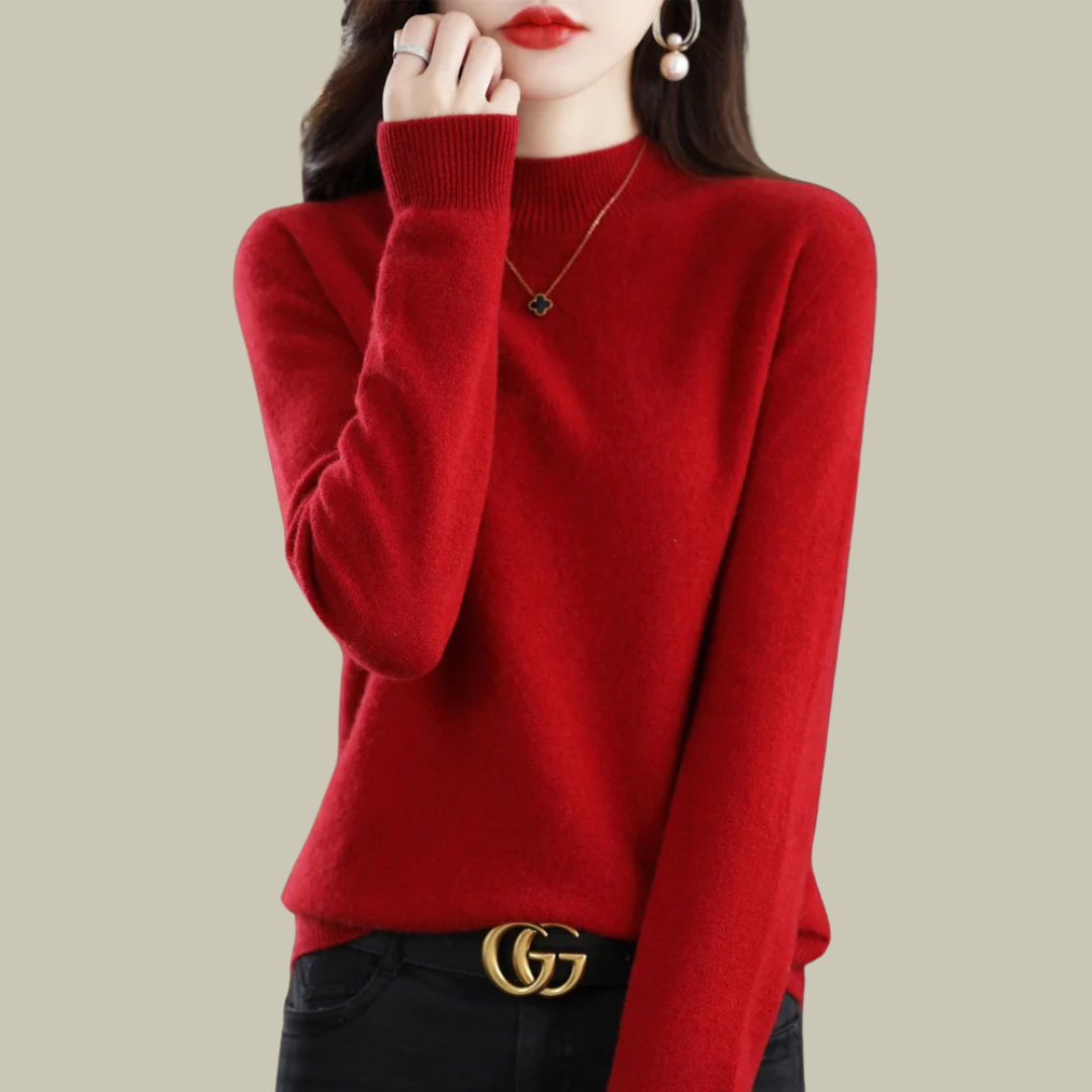 Stefanie | Damen Klassischer Winter-Strickpullover