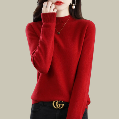 Stefanie | Damen Klassischer Winter-Strickpullover