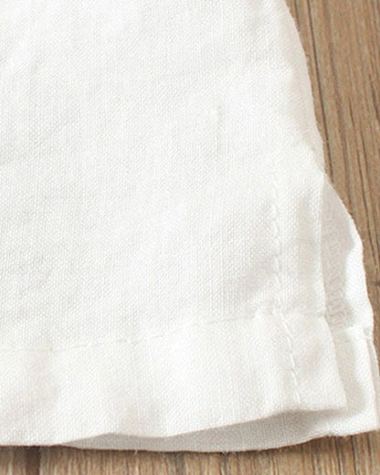Marion | Damen Sommer Lässige Bluse mit Knopfdetail