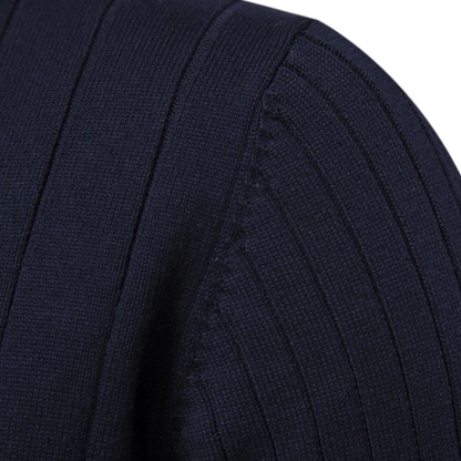 David | Herren Frühlings Rippstrick Half-Zip Pullover