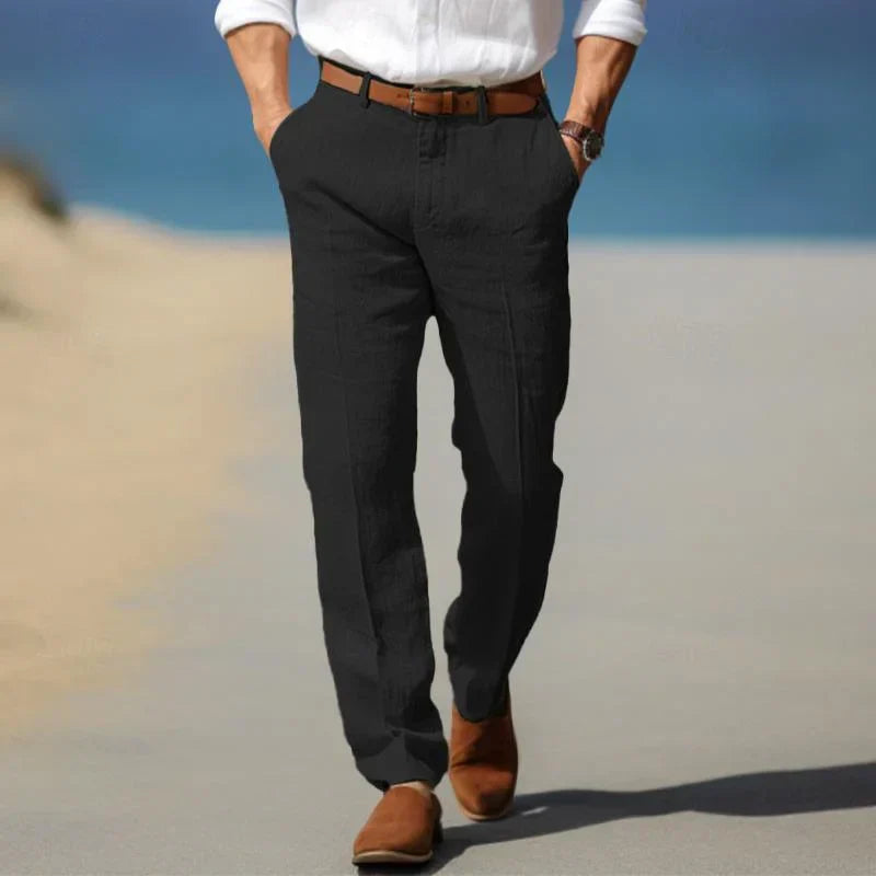 Elias | Herren Frühlings Klassische Gerade Bein Hose