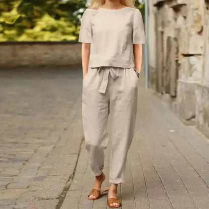 Franziska | Damen Jumpsuit mit kurzen Ärmeln und Relaxed Fit