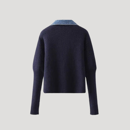 Michaela | Damen Frühjahrs Lagen-Button-Cardigan-Jacke