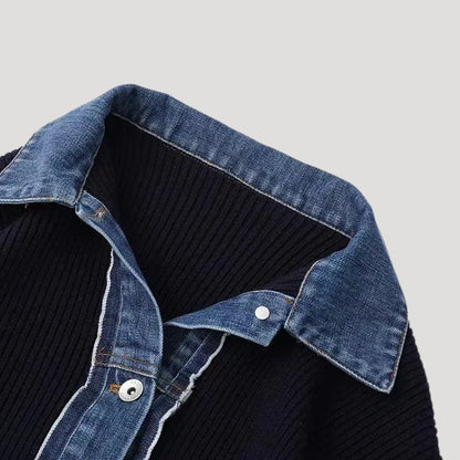 Michaela | Damen Frühjahrs Lagen-Button-Cardigan-Jacke