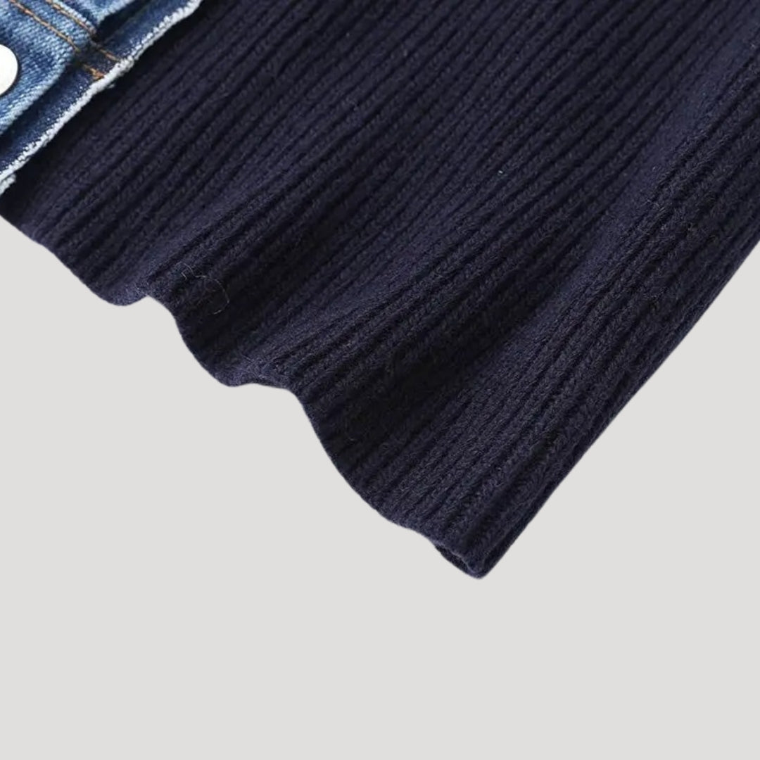 Michaela | Damen Frühjahrs Lagen-Button-Cardigan-Jacke