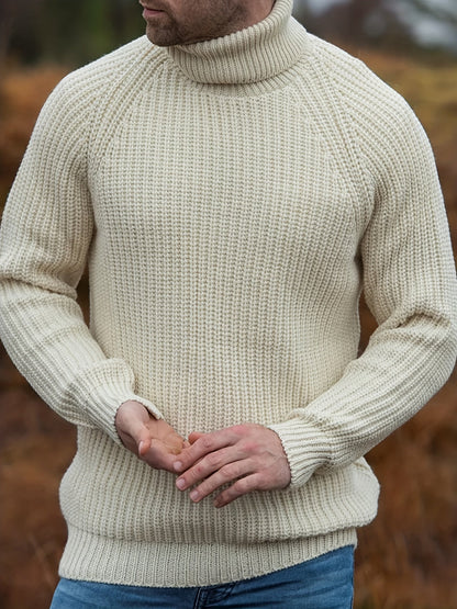 Malte | Herren Warmer Gerippter Rollkragenpullover