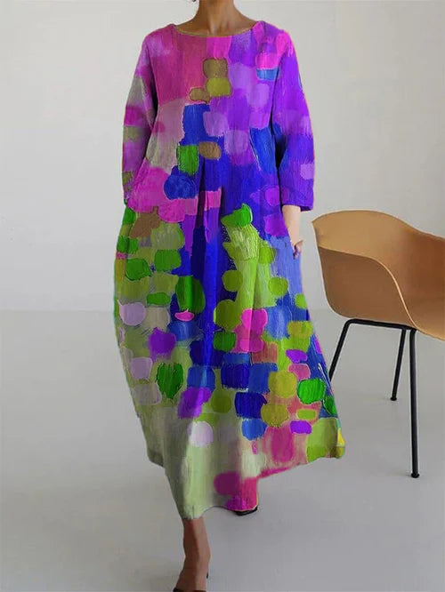 Nadine | Damen Sommer Maxikleid mit Blumenmuster