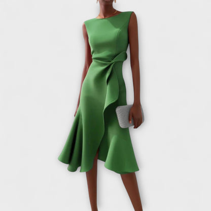 Maria | Damen Ärmelloses A-Linien Wickelkleid