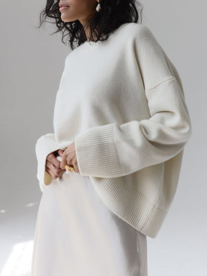 Alina | Damen Herbst Strickpullover in Oversize-Passform