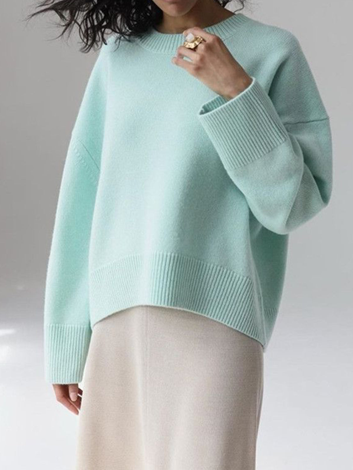 Alina | Damen Herbst Strickpullover in Oversize-Passform