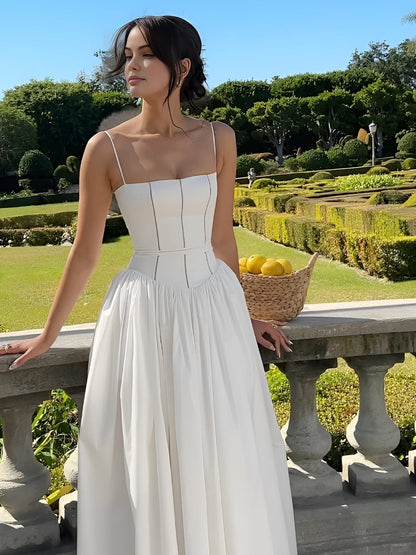 Johanna | Damen Korsett Midi Kleid für Hochzeitsgäste