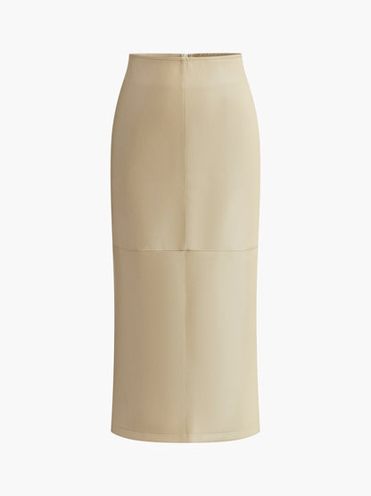 Stefanie | Damen Sommer Midi-Rock mit Hoher Taille