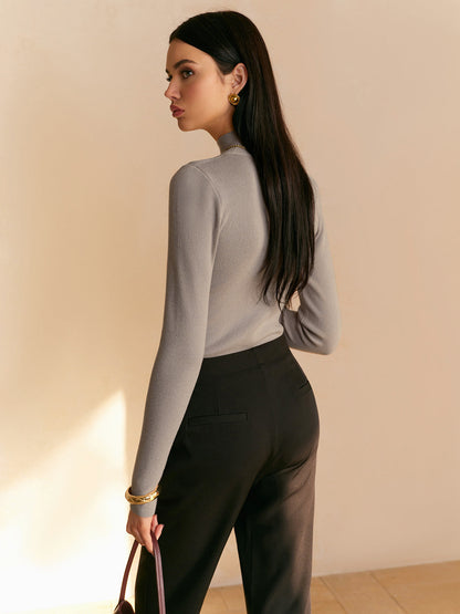 Tanja | Damen Herbst Pullover mit Figurbetonter Passform