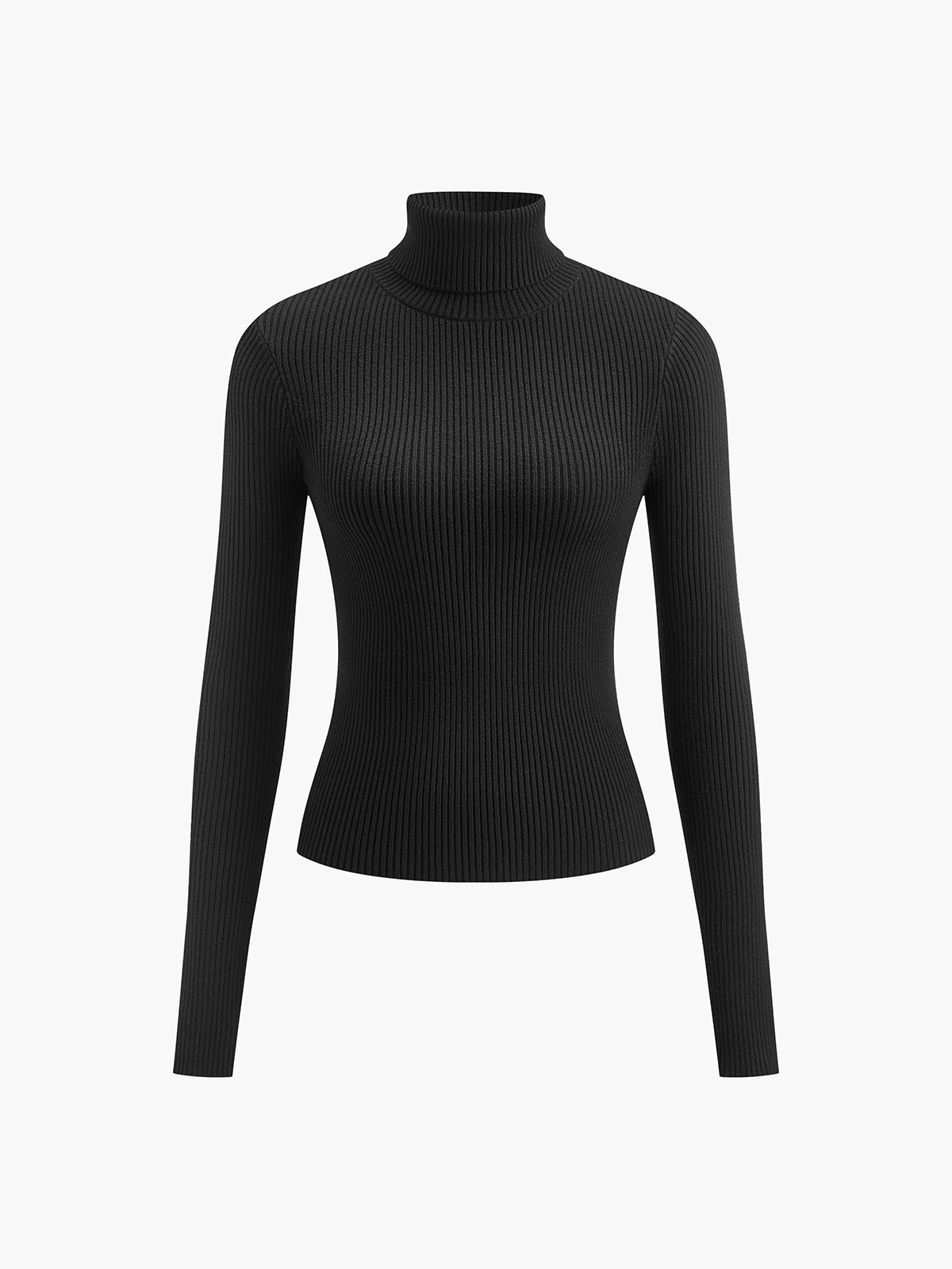 Sabina | Damen Frühlings Stilvoller Gerippter Rollkragenpullover
