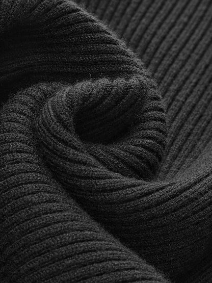 Sabina | Damen Frühlings Stilvoller Gerippter Rollkragenpullover