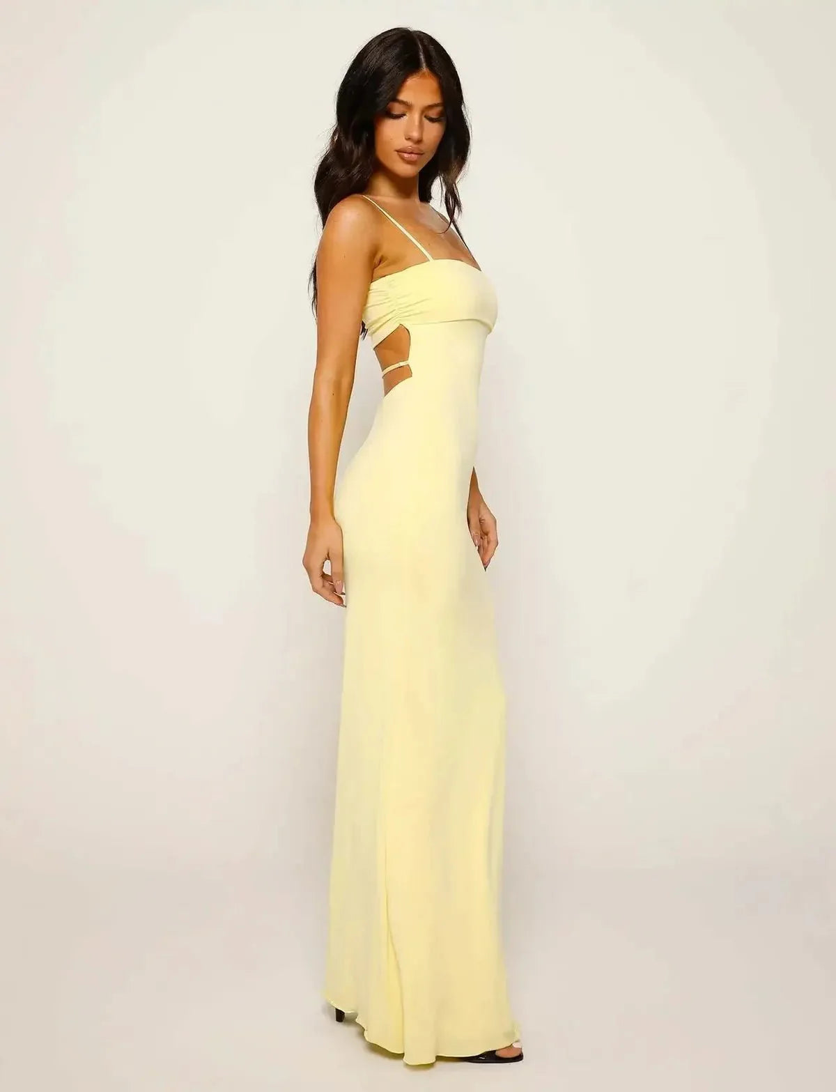 Kerstin | Damen klassisches figurbetontes Maxikleid
