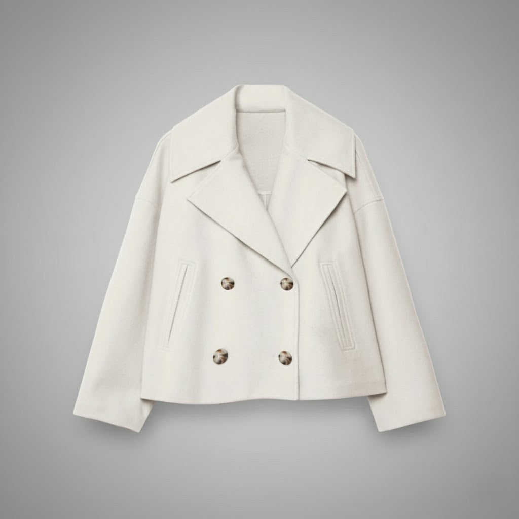 Tamara | Damen Moderne Jacke im Zweireiher-Look