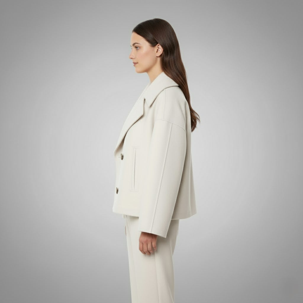 Tamara | Damen Moderne Jacke im Zweireiher-Look