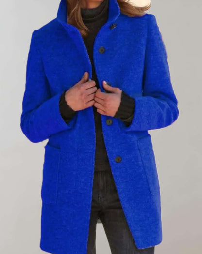 Felicia | Damen Herbst Casual Mantel mit Knöpfen