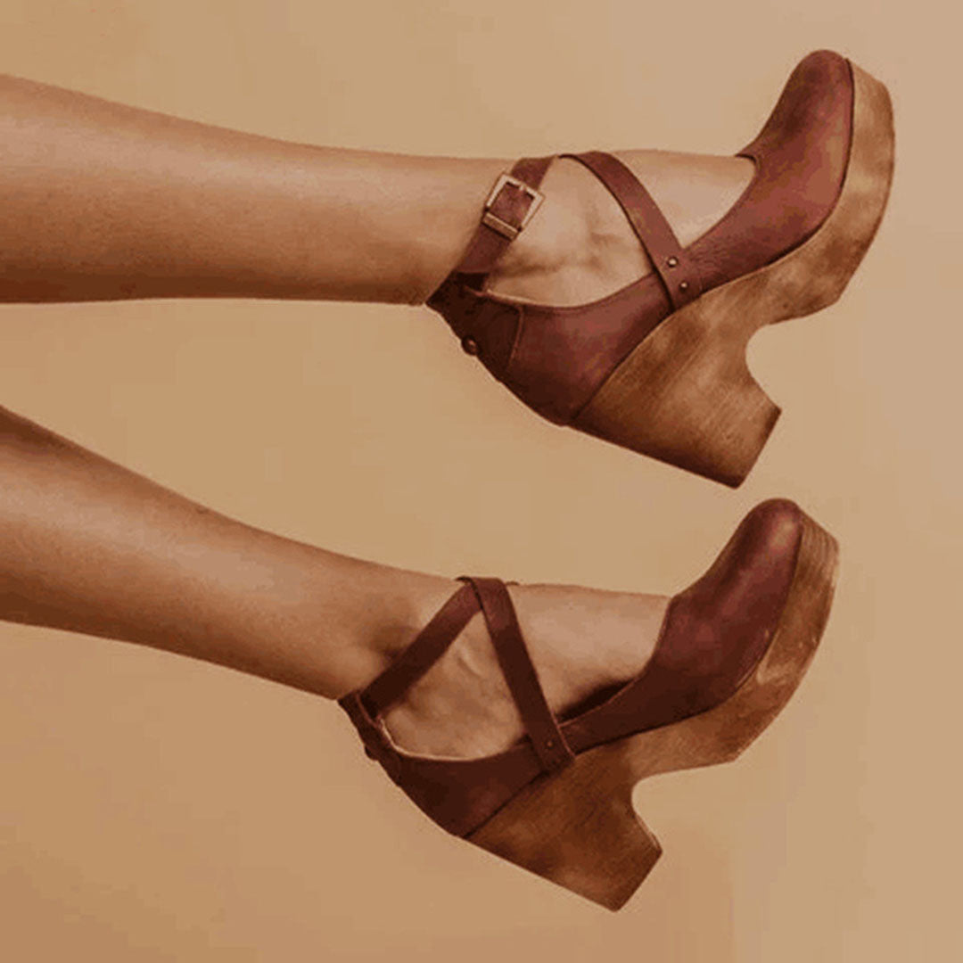 Kathrin | Damen Elegante Geschlossene Zehen Wedge High Heels