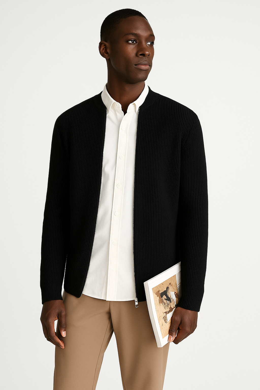 Florian | Herren Frühlings Cleaner Cardigan Mit Reißverschluss
