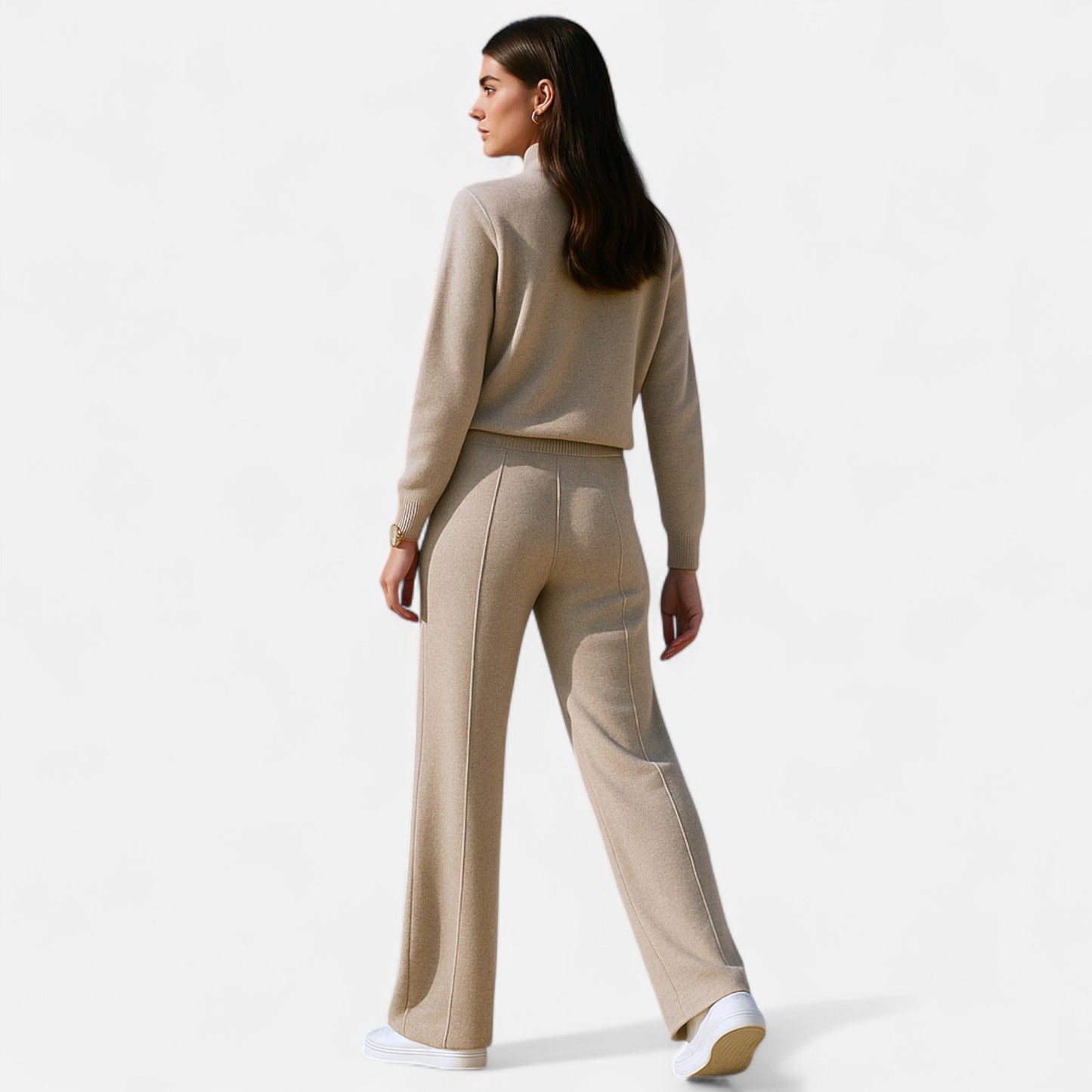 Daniela | Damen Klassische Wollhose mit Lockere Passform