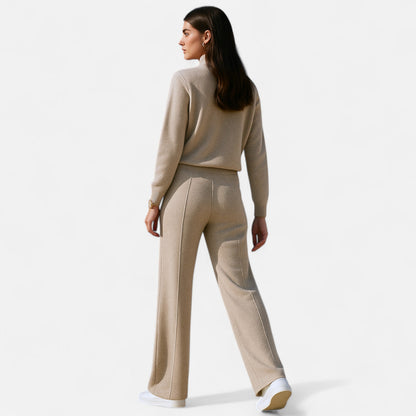 Daniela | Damen Klassische Wollhose mit Lockere Passform