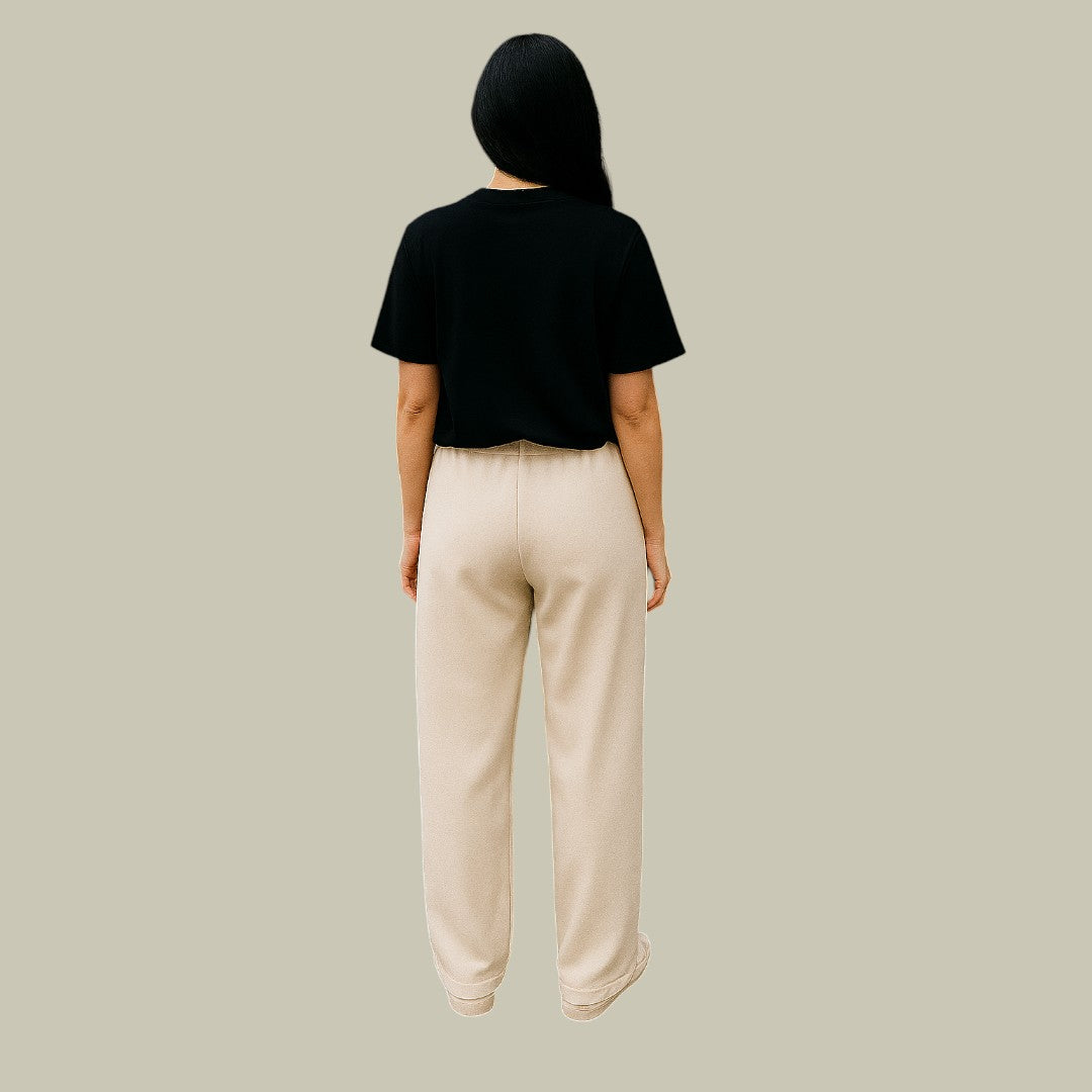 Claudia | Damen Klassische Wollhose mit Plissierter Vorderseite