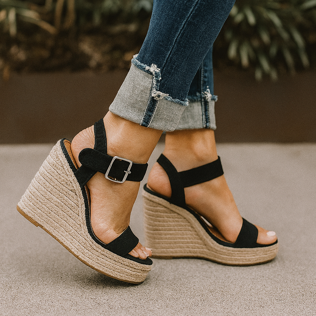 Gabriela | Damen Frühlings Open-Toe Wedge Sandalen