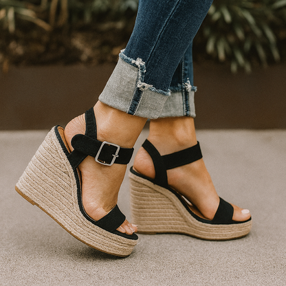 Gabriela | Damen Frühlings Open-Toe Wedge Sandalen